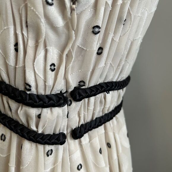 Adrianna Papell Cream Midi Sundress with Scoop Neck - Picture 3 of 5